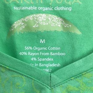 Earth Yoga green with crystals -  NWOT